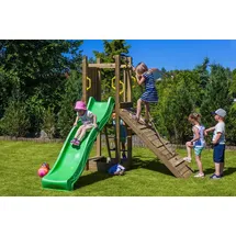 fungoo Spielturm Funy3 mit Rutsche grün