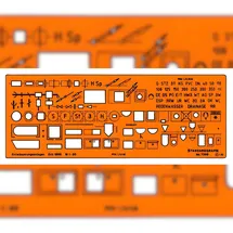 Standardgraph Schablone für Entwässerungsanlagen 1:50