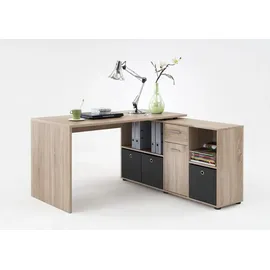 preisbrecher Schreibtisch >LEXO/LEX< in Eiche Dekor - 135,7x74,2x135,7cm (BxHxT)