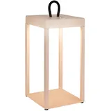 Brilo LED Laterne Luca Touch Dimmbar IP44 Spritzwassergeschützt Beige