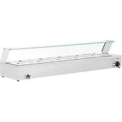 Royal Catering Bain Marie - 2,000 W - 5 GN 1/2 - Ablasshahn - Glasschutz RCBM_GN1/2_4
