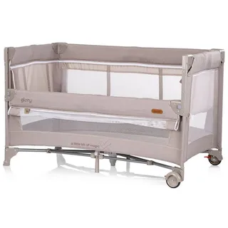 Chipolino Reisebett Glory 2 Ebenen Matratze Räder zusammenklappbar Tragetasche beige