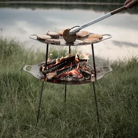 Petromax Grillzange 56 cm Edelstahl Holz schwarz