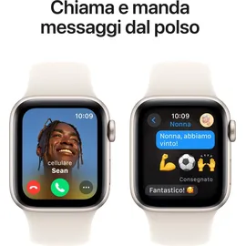 Apple Watch SE 2024 GPS 40 mm Aluminiumgehäuse Polarstern, Sportarmband Polarstern M/L