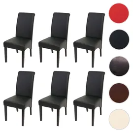 MCW Esszimmerstuhl Cesena Kunstleder matt schwarz 6er Set
