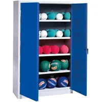 C+P Ballschrank mit Vollblech-Flügeltüren (Typ 3). HxBxT 195x150x50 cm