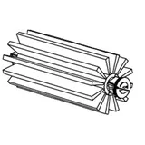 Kehrmaschinen Bürste Stolzenberg Kehrwalze D190 L400 BG mit Achse, Lager, Riemenscheibe