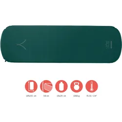 Isomatte Hattan Camping Thermomatte Luftbett Schlaf Matte Bett Selbstaufblasend grün 185 x 55 x 3,8 cm