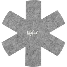 Käfer Pfannenschoner KÄFER "Käfer Topf- und Pfannenschoner", grau, Ø:38cm, Polyester, Untersetzer, Topfuntersetzer Pfannenuntersetzer, 3er-Set, Ø 38 cm, schützt, flexibel, waschbar, platzsparend