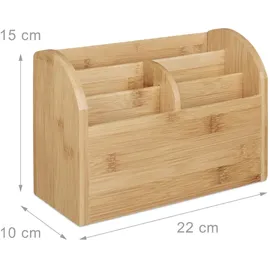 Relaxdays Schreibtisch-Organizer Holz Braun 1 St.