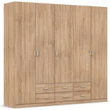 Rauch Drehtürenschrank »Kleiderschrank Schrank Garderobe Wäscheschrank GAMMA in 3 Breiten«, mit 6 Schubladen, in schlichtem Design TOPSELLER MADE IN GERMANY,