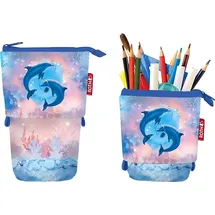 ROTH Schlampermäppchen Delfine Motiv, 13,5 x 6,0 cm