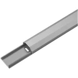 Goobay Halbrunder Aluminium-Kabelkanal - 33mm, Länge 1,1m, Grau