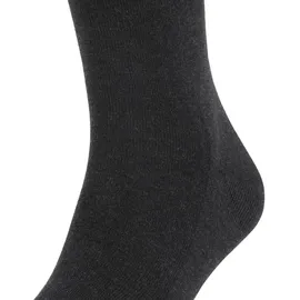 Falke Herren Socken 2er Pack - Family, Kniestrümpfe, einfarbig Anthrazit 39-42