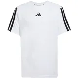 Adidas Jungen Train Essentials 3-Stripes T-Shirt, White/Black, 11-12 Years