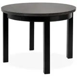 KONSIMO® Esstisch BALTE Ausziehbar Rund Esstisch, hergestellt in der EU, Loft&Industrial Stil, ausziehbar bis 260cm grau|schwarz