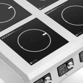 Royal Catering Induktionsplatte 4 x 3500 W Timer mit Unterbau 4 x 20 cm - - -