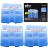 NEU Braun Reinigungskartuschen CCR3 3er Set Rasierer Clean Renew Ersatzpatronen