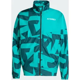 adidas Terrex Multi Printed Windjacke - Pure Teal / Aurora Ivy - M