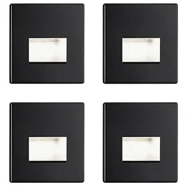 Paulmann Edge LED-Wandeinbauleuchte 4er Set Schwarz (matt)