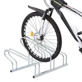 vidaXL Fahrradständer für 3 Fahrräder Freistehend Verzinkter Stahl