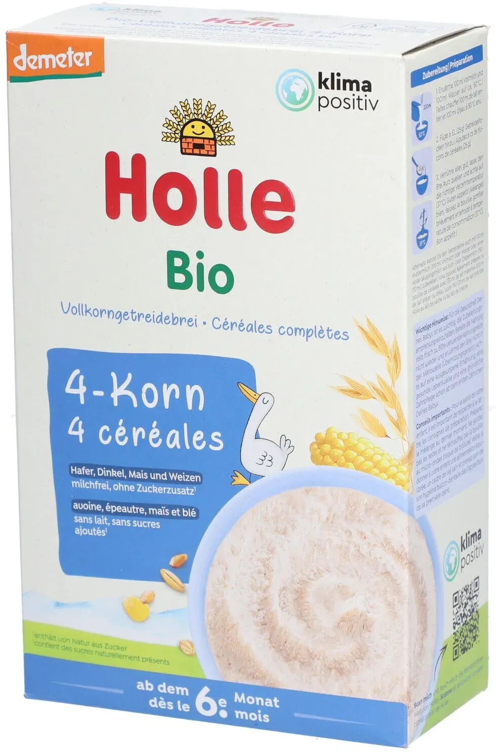 Holle 4-Korn-Vollkorngetreide Bio