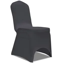 vidaXL Stretch Stuhlbezug 6 Stück Anthrazit