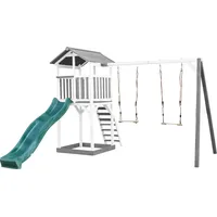 Axi Beach Tower Spielturm Grau/Weiß. Rutsche, Doppelschaukel - 2