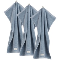 GANT Gästetuch 3er Pack 'Premium Towel' Hellblau