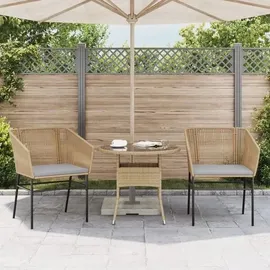 vidaXL Gartenstuhl 53 x 65 x 25 cm braun 2 St.
