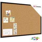 ALLboards Pinnwand 90 x 60 cm Braun/Schwarz