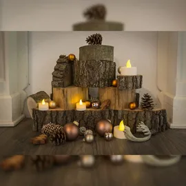 Konstsmide 1980-100 LED-Teelichter 2er Set Weiß Warmweiß