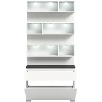 VCM Schuhschrank Shoelove in Grau/Weiß