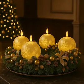 I.GE.A. Kugel-Kerze A 12 cm gold