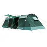 Skandika Tunnelzelt Montana 8 Personen | Sleeper Technologie, 3-4 Schwarze Schlafkabinen, 5000 mm Wassersäule, Moskitonetz, 4 Eingänge, Camping Zelt | großes Familienzelt