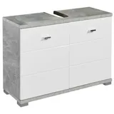 Roller Pool 80 x 57 x 30 cm weiß hochglanz/grau