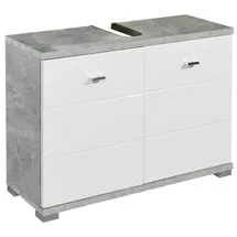 Roller Pool 80 x 57 x 30 cm weiß hochglanz/grau