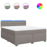 vidaXL Boxspringbett 180 x 200 cm Taupe