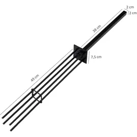 Mendler WPC-Sichtschutz Sarthe, Windschutz Zaun, Alu-Pfosten 3er Set, 5,6m anthrazit