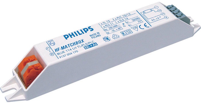 Ballast - HF-MatchboxBLUE für PL/TL Lampen - Lampentyp: TL5 - Lampenanzahl: 1 HF-M BLUE 128 LH TL5 230-240V