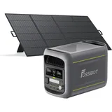 FOSSiBOT F1800 Tragbare Powerstation 1800W, 1024Wh LiFePO4 Solargenerator mit 420w solarpanel, 100W Typ-C, 0-100% Akku in 45 Min, für Camping, Wohnmobil, RV, Reisen