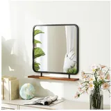 Homcom Wandspiegel 55 x 55,5 cm Schwarz