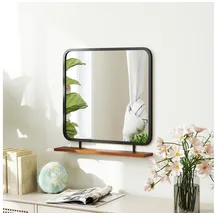 Homcom Wandspiegel 55 x 55,5 cm Schwarz