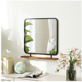 Homcom Wandspiegel 55 x 55,5 cm Schwarz