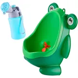 Relaxdays Kinder-Urinal 2er Set, Wand & unterwegs Toilettentrainer Jungen, Frosch & Elefant, Reise, mobil, mehrfarbig
