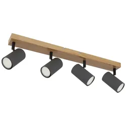 Deckenstrahler, Metall, Graphit Dunkel, 4 Flammig