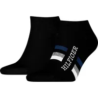 Tommy Hilfiger Sneakersocken mit Logo-Detail im 2er-Pack, Black, 39-42