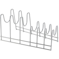 Metaltex Lido Topfdeckelhalter, Metall, Silber, 14 x 16 x
