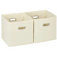 Relaxdays 6 x Aufbewahrungsbox, Regalkorb ohne Deckel, Faltkiste mit