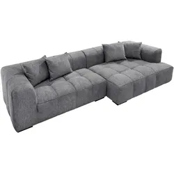 riess-ambiente Ecksofa ZERO GRAVITY - 305cm grau Webstoff Ottomane rechts Bigsofa Couch XXL Modern
